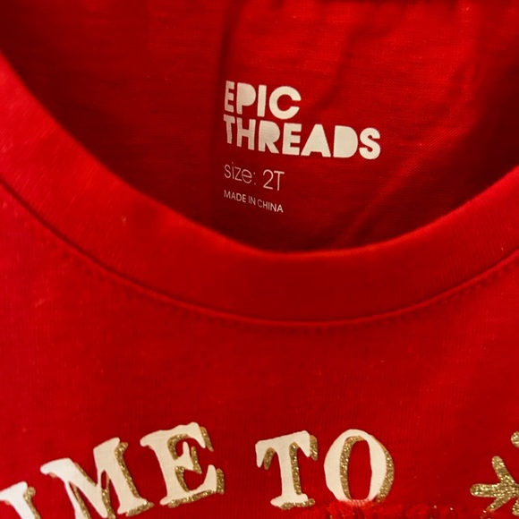 NWOT - Epic Threads - Long sleeve T-shirt - Red - 2T - Picture 3 of 6